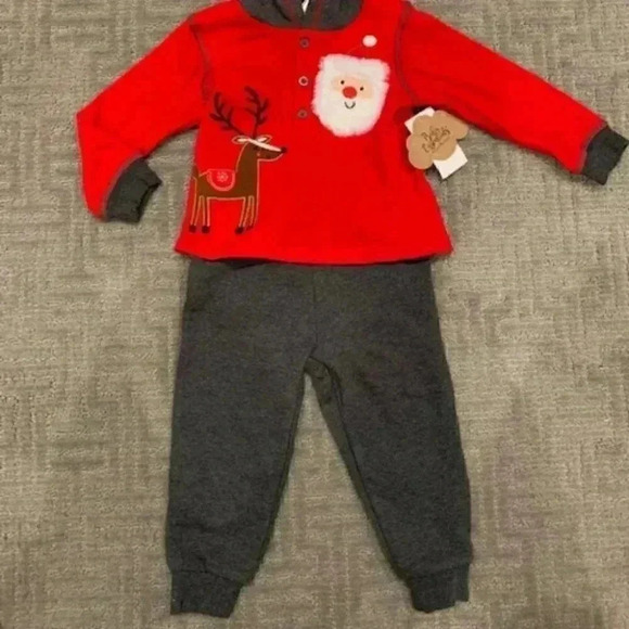 Baby Esssentials Waffle Knit & Fleece 2 Piece Set - Picture 1 of 3